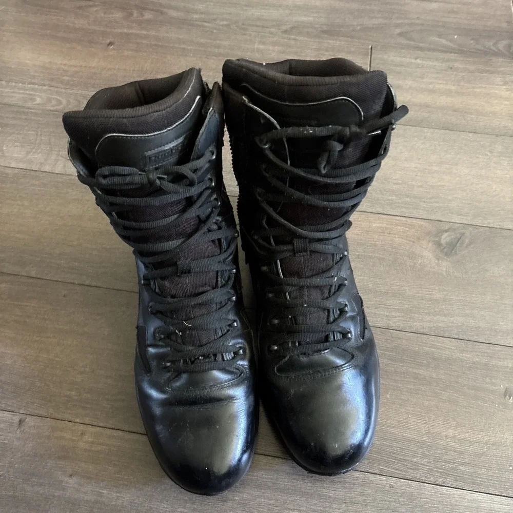 Reebok RB8875 Rapid Response Black Combat Tactical Work Boots Zipper Mens 15 M